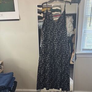 Floral Black Maxi Dress